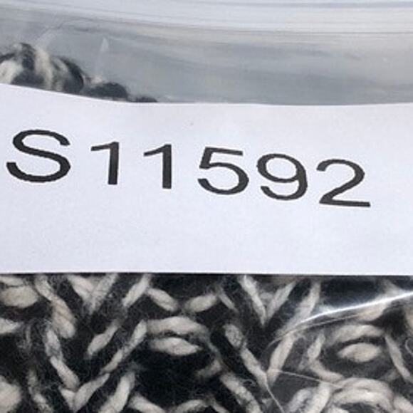 525 America Womens Sweater Black White Mock Neck Chunky Knit Long Sleeve Large - Picture 11 of 11